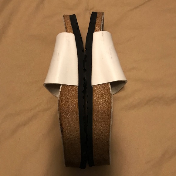 Betula by BIRKENSTOCK White Leather Slides Sandals Slip Ons Size 36 Ladies 5 - Picture 4 of 8